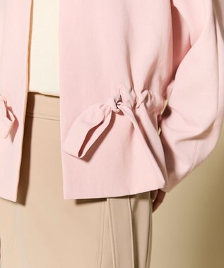 BEIGE， PORDIC / ドロスト付きノーカラージャケット Nude