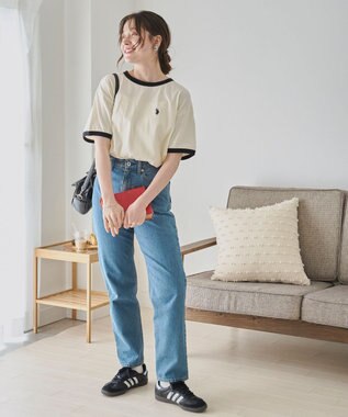 WEGO 【洗える/綿100%】USPOLOワンポイントTシャツ ホワイトその他