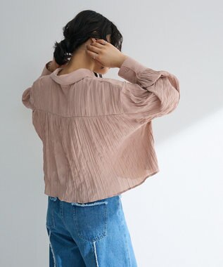 Green Parks ・ＳＵＧＡＲ　ＳＰＯＯＮ　ワッシャーキリカエブラウス Pink