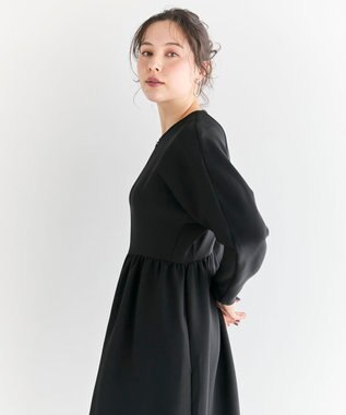 #Newans 【洗濯機可】オールシーンジップドレス ブラック