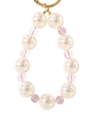 Maison de FLEUR ロゴリボンビッグパールビジューチャーム Light Pink