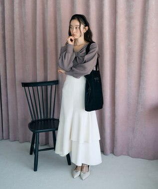 earth music&ecology 【WEB限定】リボンニットアンサンブル Mocha