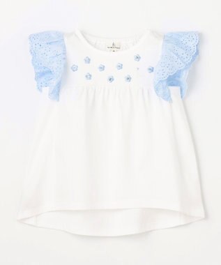 組曲 KIDS 【80-100㎝】 petit fleur エンブロイダリーチュニック オフホワイト