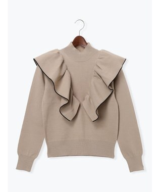 Te chichi ラッフルフリルニット ベージュ