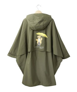 MOONBAT POLO RALPH LAUREN レインポンチョ レインベア 50デニール生地／着丈98cm 収納袋付き カーキー