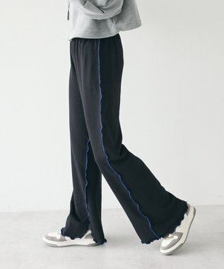 CRAFT STANDARD BOUTIQUE 配色メローパンツ Black