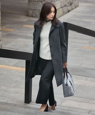 J.PRESS LADIES 【A4サイズ収納可】 ナイロン トート バッグ ライトグレー系