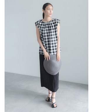 Te chichi リネンミックスクレープブラウス(セットアップ可)《2026 SUMMER LOOK item》 ギンガムチェック