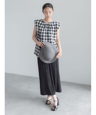 Te chichi リネンミックスクレープブラウス(セットアップ可)《2026 SUMMER LOOK item》 ギンガムチェック
