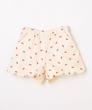ANY KIDS 【洗濯機可能】スカラップショートパンツ エクリュ（サクランボ×ドット）