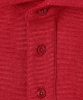 23区GOLF 【MEN】カノコダンボール裏起毛長袖ポロシャツ レッド系