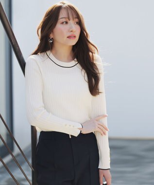 ANY SIS フープパール調ストーン イヤリング シルバー