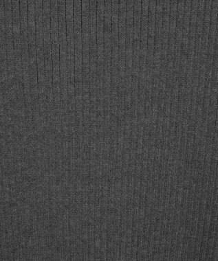 earth music&ecology バイカラートリムニットカーディガン Charcoal Gray