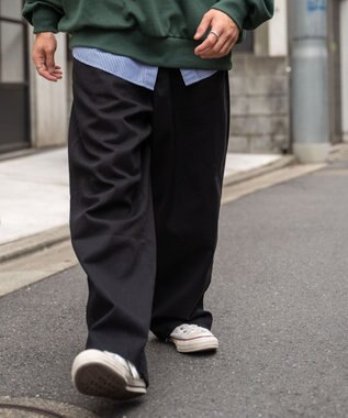 WEGO 【ユニセックス着用アイテム/ウエストゴム】ワーカーズパンツ ブラック