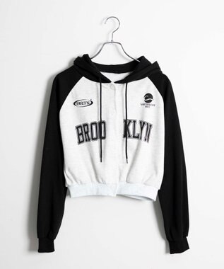 WEGO カレッジカットパーカー 杢グレー