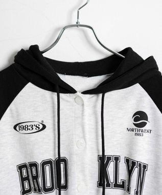 WEGO カレッジカットパーカー 杢グレー