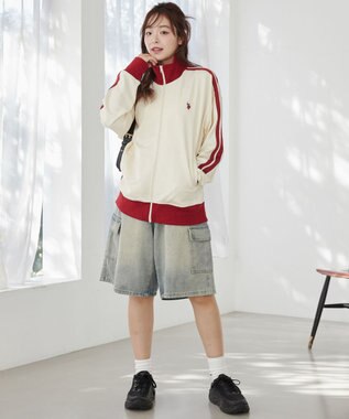 WEGO 【ユニセックス着用ITEM/追加カラー】U.S. POLO ASSN.ライントラックジャケット ホワイトアイボリー