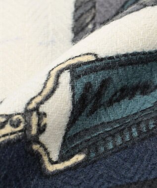 23区 manipuri ウール シルク ストール グレー系