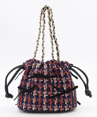 組曲 ツイードMINIドロスト バッグ ネイビー系7