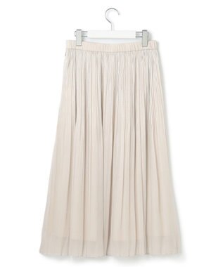 23区 S 【洗える】シャイニープリーツ スカート ベージュ系