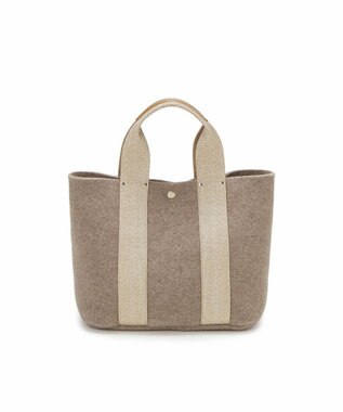 TOPKAPI 【TREASURE TOPKAPI】イタリアンフェルト ラメテープ トートバッグ 2023 グレージュ