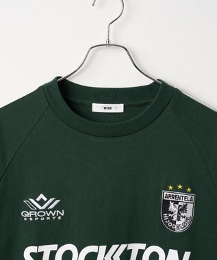 WEGO 【ユニセックス着用ITEM/手洗い可/MLサイズ】ラインゲームロゴT グリーン