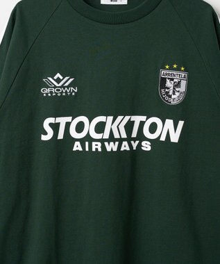 WEGO 【ユニセックス着用ITEM/手洗い可/MLサイズ】ラインゲームロゴT グリーン