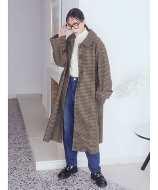 earth music&ecology ステンカラーコート（チェック） Check