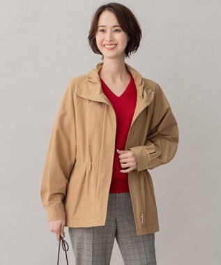 自由区 L 【撥水加工/洗える】キルトコンビアウター キャメル系