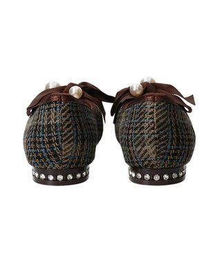 Bridget Birkin 【Bridget Birkin】ビッグパールリボンフラットシューズ ブラウン雑材