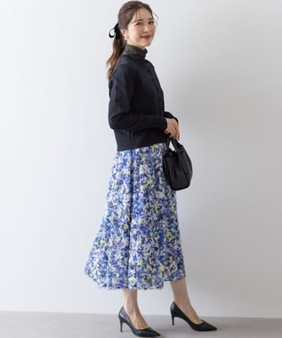 組曲 クルミボタン ニットカーディガン ブラック系