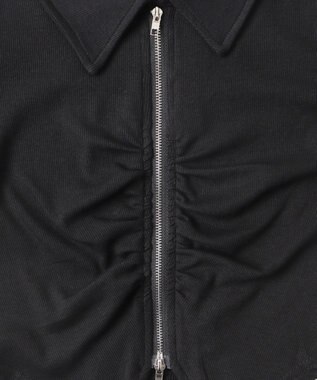 WEGO フロントギャザーWジップT ブラック