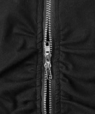 WEGO フロントギャザーWジップT ブラック