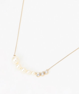 J.PRESS LADIES ショートパール ネックレス ゴールド系