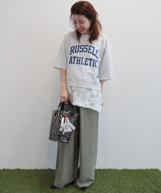 AMERICAN HOLIC 【RUSSELL】ロゴ半袖スウェット Gray Mixture