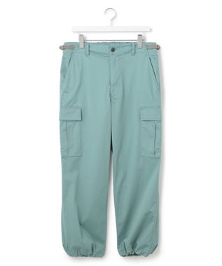 J.PRESS YORK STREET 【UNISEX】サテンストレッチ イージーカーゴパンツ ライトグリーン系