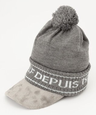 23区GOLF 【WOMEN】つば付き ニット帽 ライトグレー系