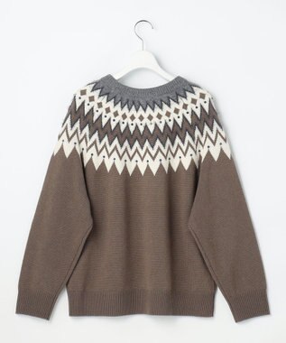 自由区 S フェアアイル ニット グレー系