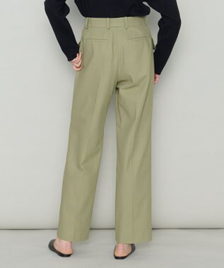 JOSEPH 【洗える】オーガニックツイル　ワイドトラウザーズ Dark Olive