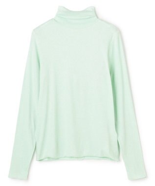 UNFILO 【暖かさ＆着心地の良さで大ヒット】コットンカシミヤ タートルネックカットソー [NEW]ミント