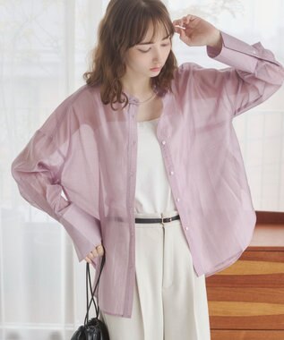 WEGO 【ANGIE VINTAGE】シアーシャツ ライトパープル