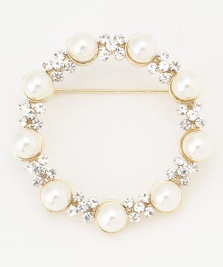 ANY 【2セット】【親子で使える】パールビジューブローチ ゴールド