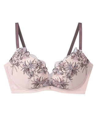 AMPHI ノンワイヤーブラ 谷間をメイク 脇高設計 A~Gカップまで対応 大きいサイズ 【BRAGENIC ブラジェニック 脇高細見えタイプ】 ブラジャー ブラ BMI353 アンフィ／ワコール ピンク系