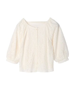 earth music&ecology フラワーレースブラウス Ivory