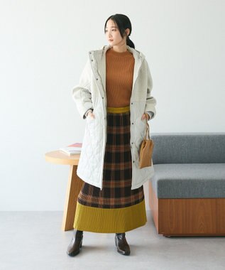 CRAFT STANDARD BOUTIQUE キルト切替フードコート Ivory