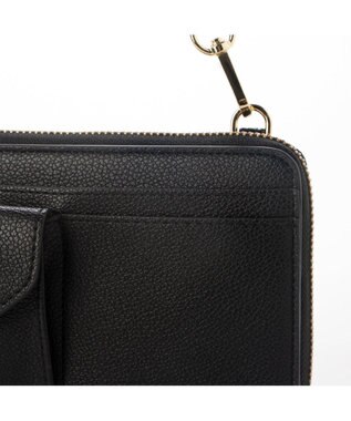 UNBILLION カシュカシュ cachecache / リールキー付きウォレットショルダーバッグ ブラック