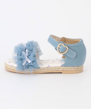 ANY KIDS チュールフリル サンダル サックスブルー