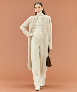 BEIGE， 【洗える】WILLOW / サムホールハイネックニット Ecru