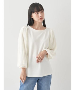 earth music&ecology マジョリカプリーツプルオーバー Ivory