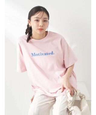 earth music&ecology ロゴソリッドＴシャツ Pink